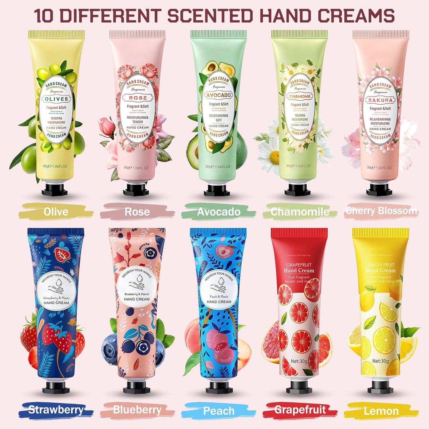 20 Pack Hand Cream Set,Moisturizing Mini Hand Lotion,Travel Size Hand Cream for Women,Bulk Hand Lotions for Dry Cracked Hands,Hydrating Moisturizer for Birthday Gifts and Christmas Gifts