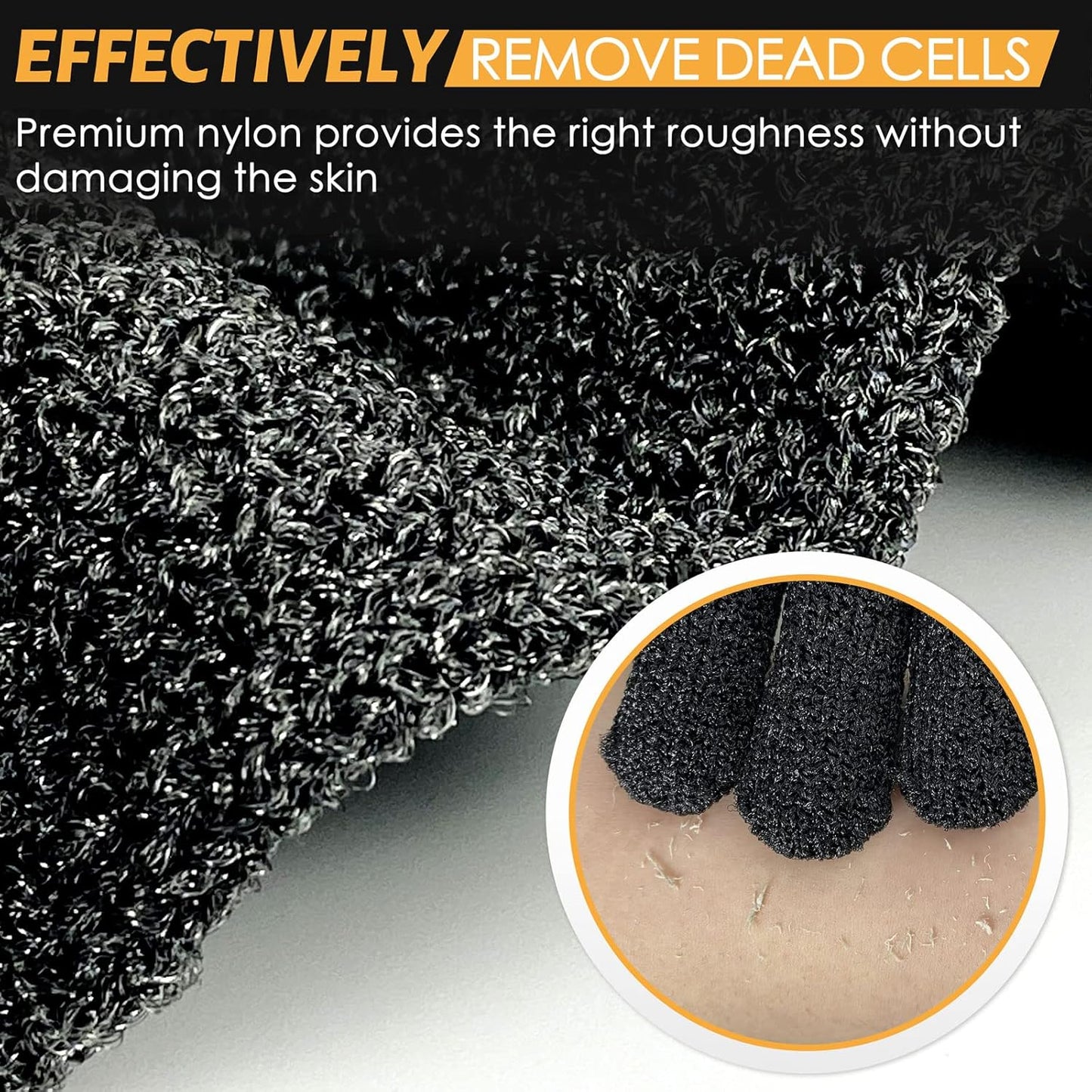 MIG4U Shower Exfoliating Scrub Gloves, Bathing Gloves Body Wash Dead Skin Removal Deep Cleansing Sponge Loofah for Women Men