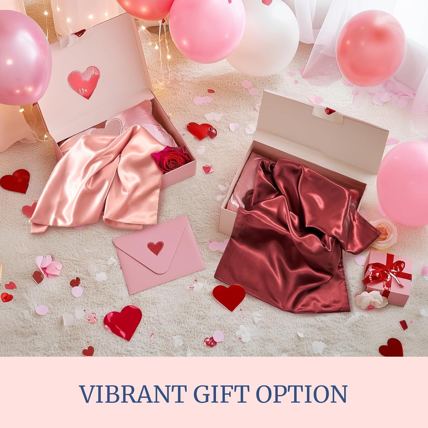 BEDELITE Satin Pillowcase for Hair and Skin, Super Soft and Cooling Similar to Silk Pillow Cases 2 Pack with Envelope Closure, Gift for Women Men(20"x40" King Size, Coral)