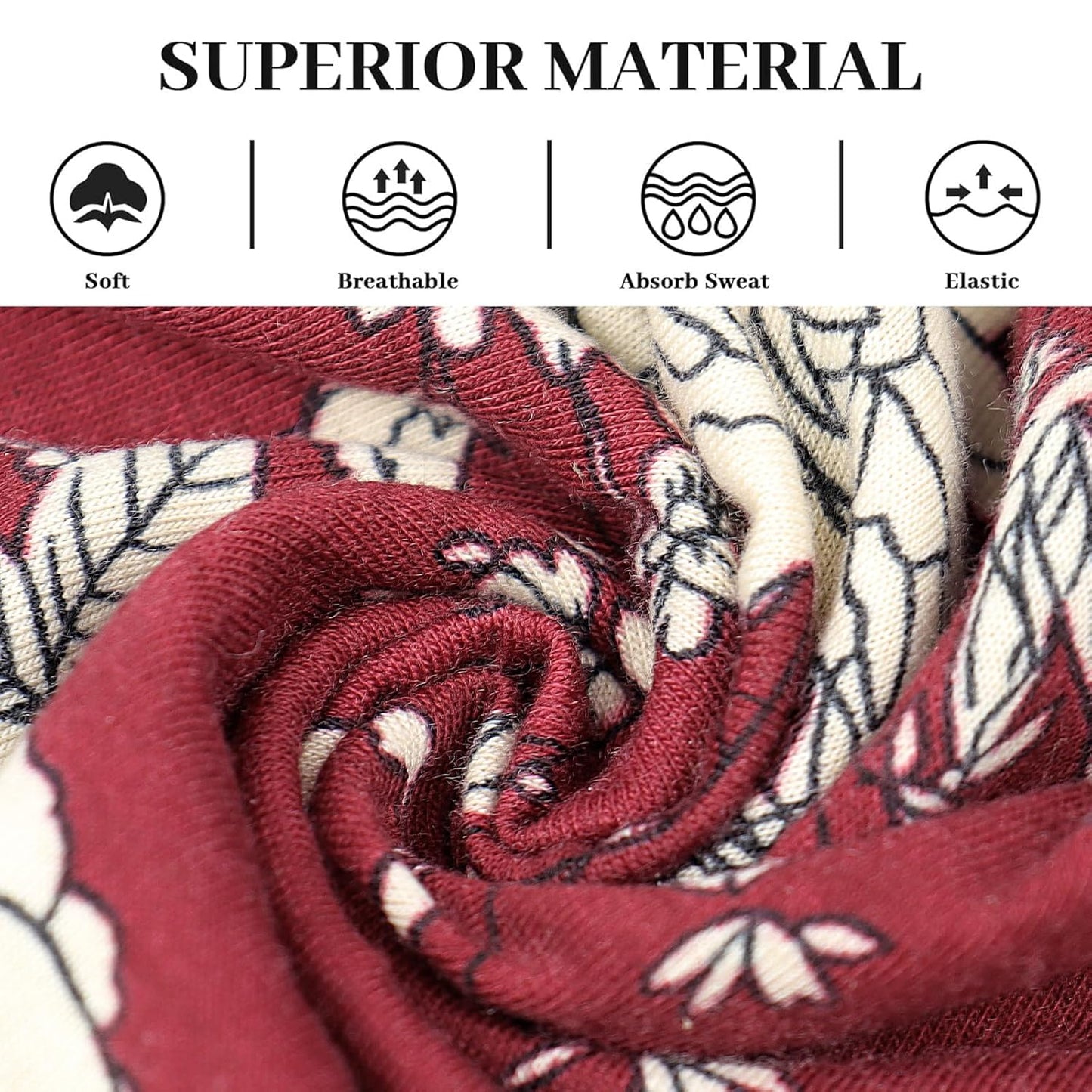 Wide Headbands for Women Knotted No Slip Head Bands Soft Turban Headband Hair Accessories Boho African Solid Color Head Wraps for Women Yoga Workout Pack of 6