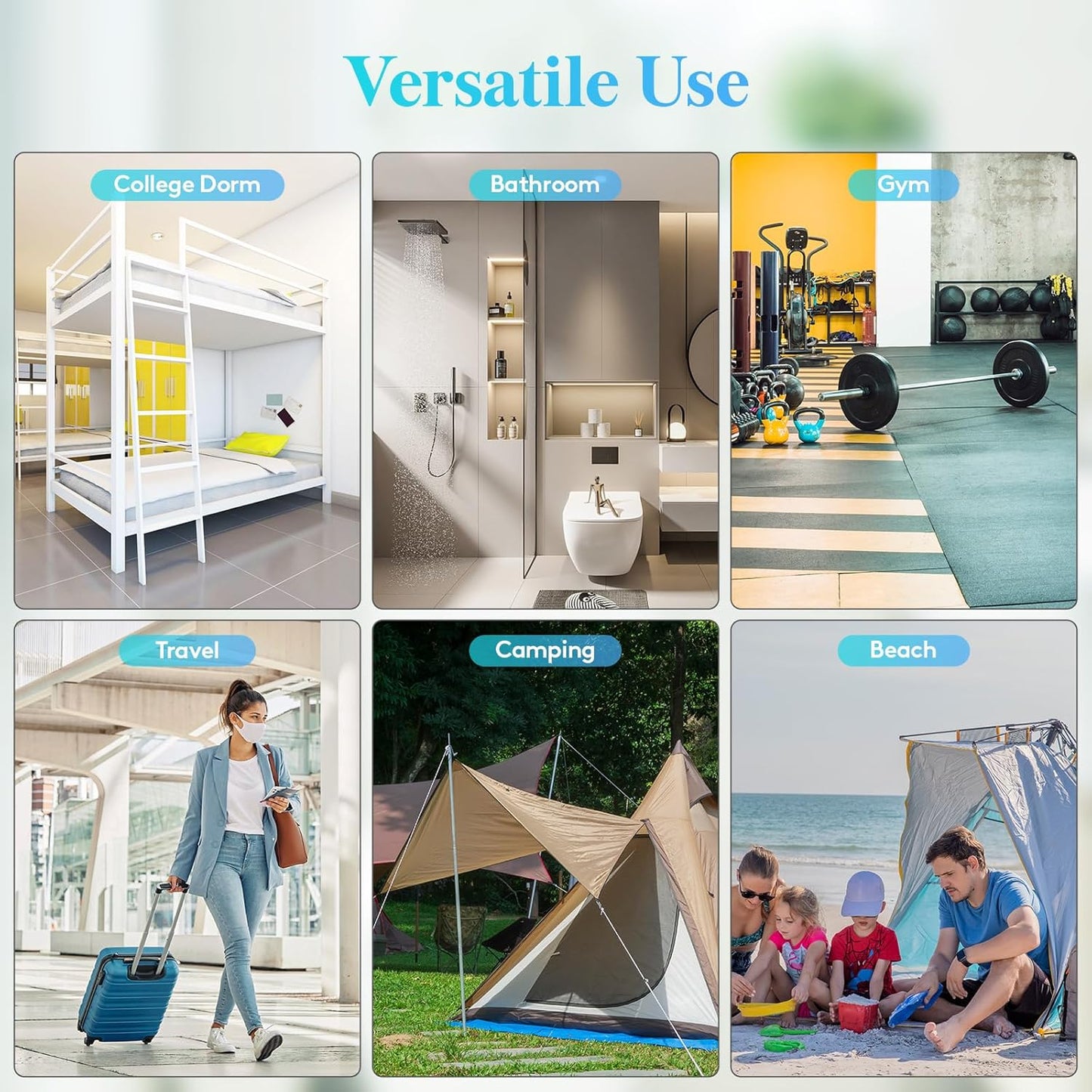 Lifewit Mesh Shower Caddy Freestanding Portable Shower Tote Bag for College Dorm, Bathroom, Gym, Travel, Quick Dry Hanging Organizer with 7 Storage Pockets for Toiletry Essentials, Large, Black