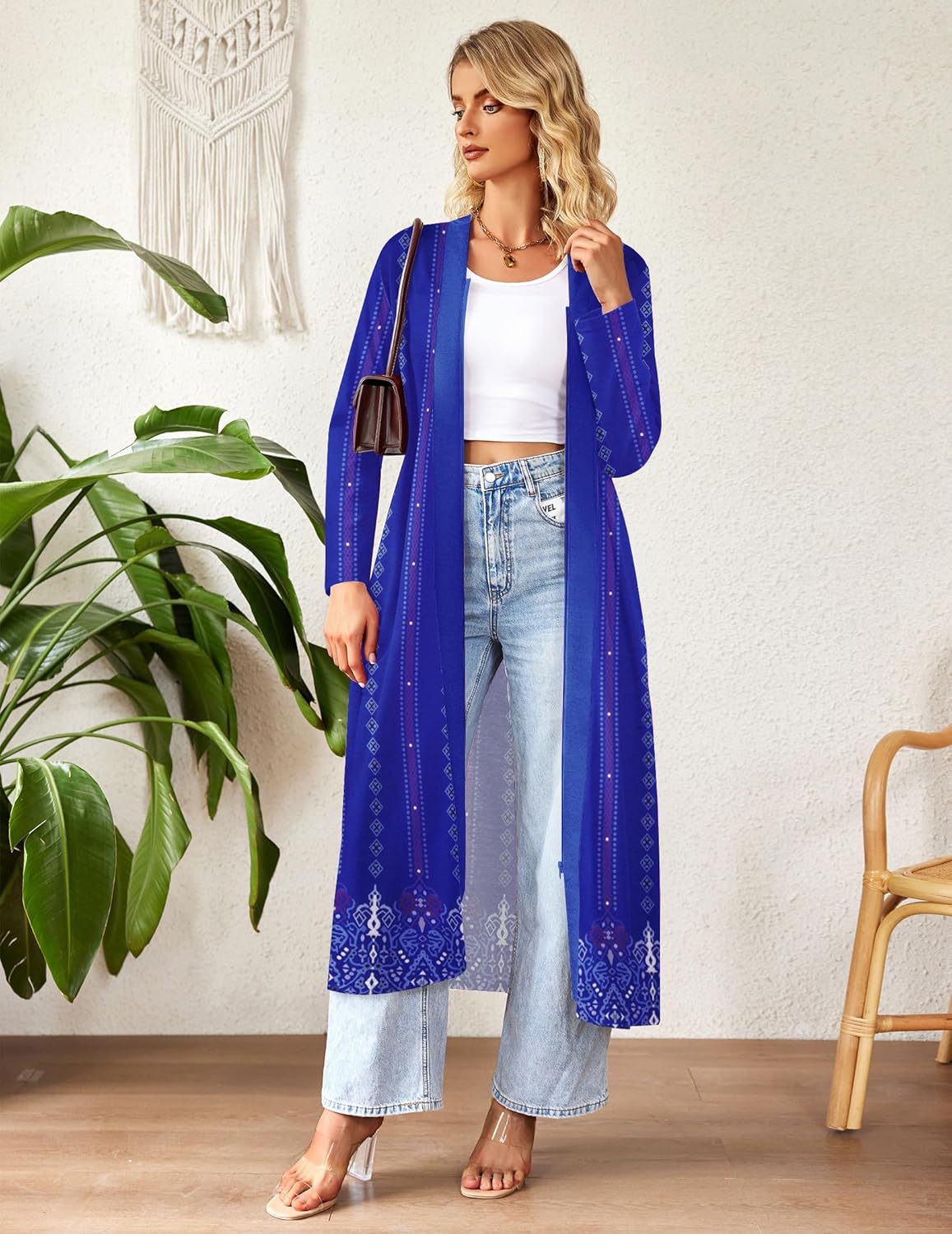 Ekouaer Women Zipper Robe Long Sleeve Loungewear Lightweight Housecoat Full Length Nightgown with Pockets