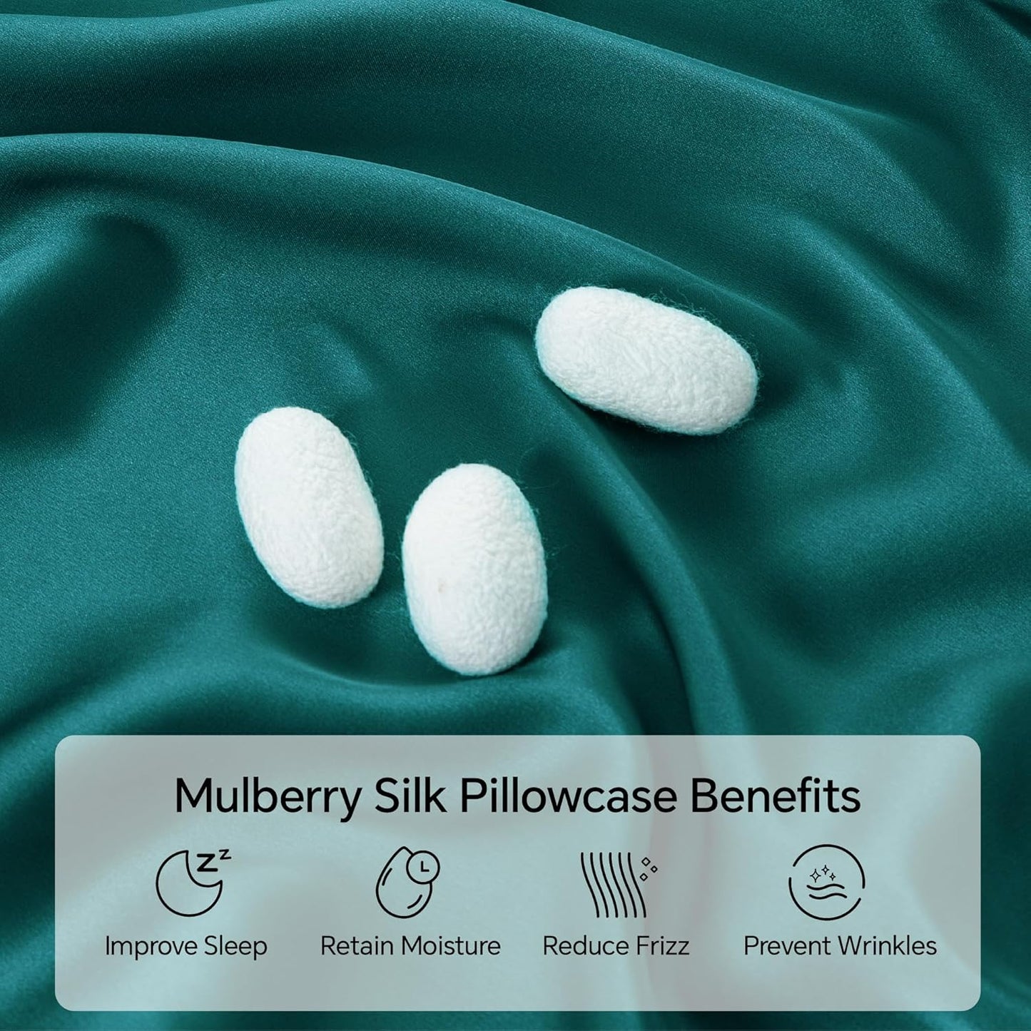 INFIIXSO Mulberry Silk Pillowcase for Hair and Skin, Silk Pillow Cases Queen Size Set of 2 with Hidden Zipper 20x30 Inches, Ultra Smooth and Soft Cooling Pillow Cases for Hot Sleepers(Teal, 2 Pack)