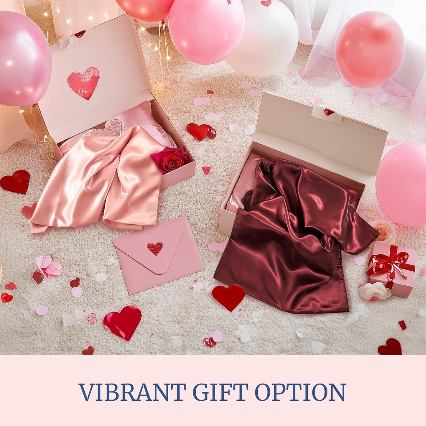 BEDELITE Satin Pillowcase for Hair and Skin, Super Soft and Cooling Similar to Silk Pillow Cases 2 Pack with Envelope Closure, Gift for Women Men(20"x30" Queen Size, Pink)