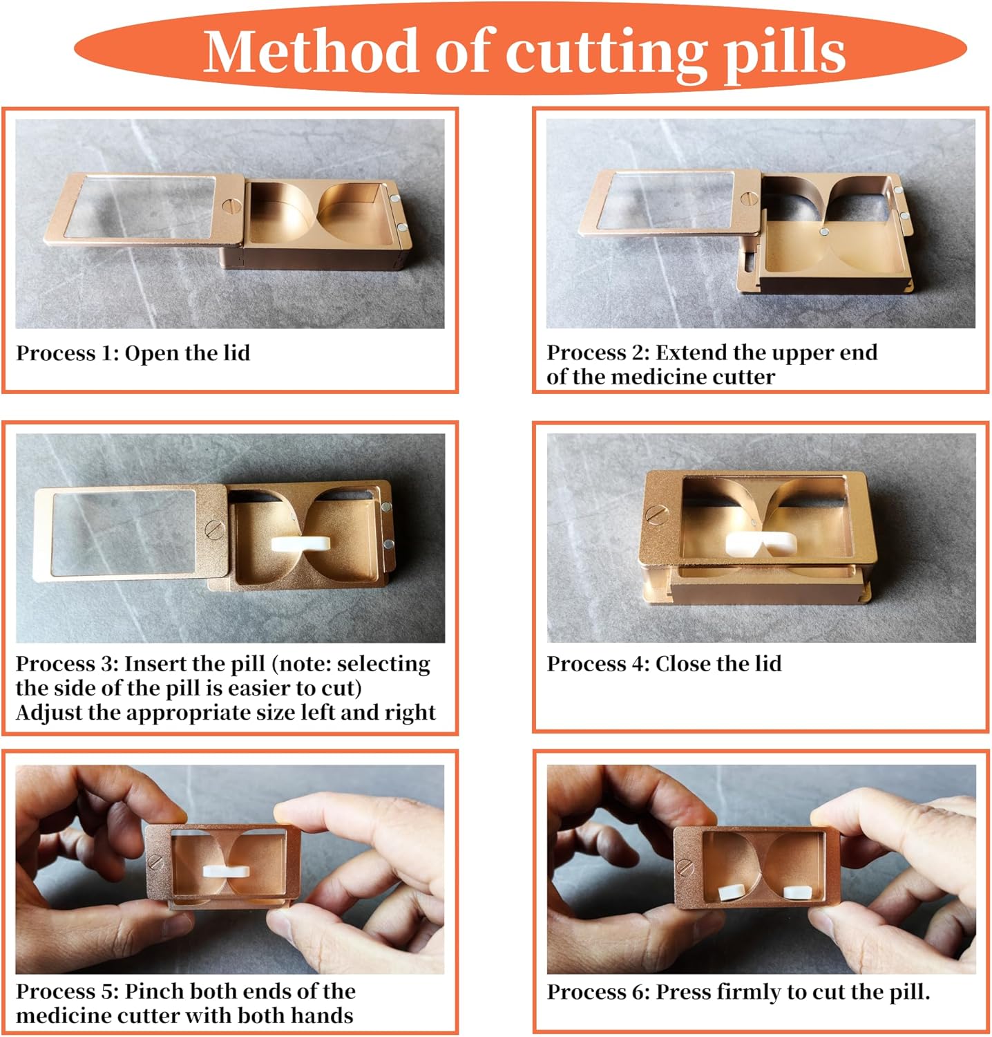 Professional Pill Cutter Splitter - Precision Aluminum Slicer for Small Large and Tiny Tablets Best Cortador for Accurate Medicine and Vitamin Dosing Ideal Tablet Splitters for Pastillas (Silver)