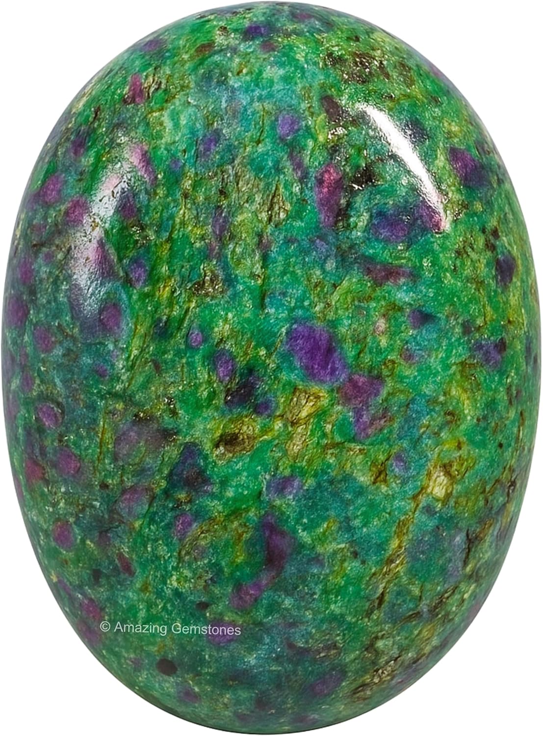 Amazing Gemstone Ruby in Fuchsite Crystals and Healing Stones - Large Palm Stone Crystals Piedra - Crystal for Good Luck, Positive Energy, Meditation - Unique Stocking Stuffers, Gifts for Women, Men