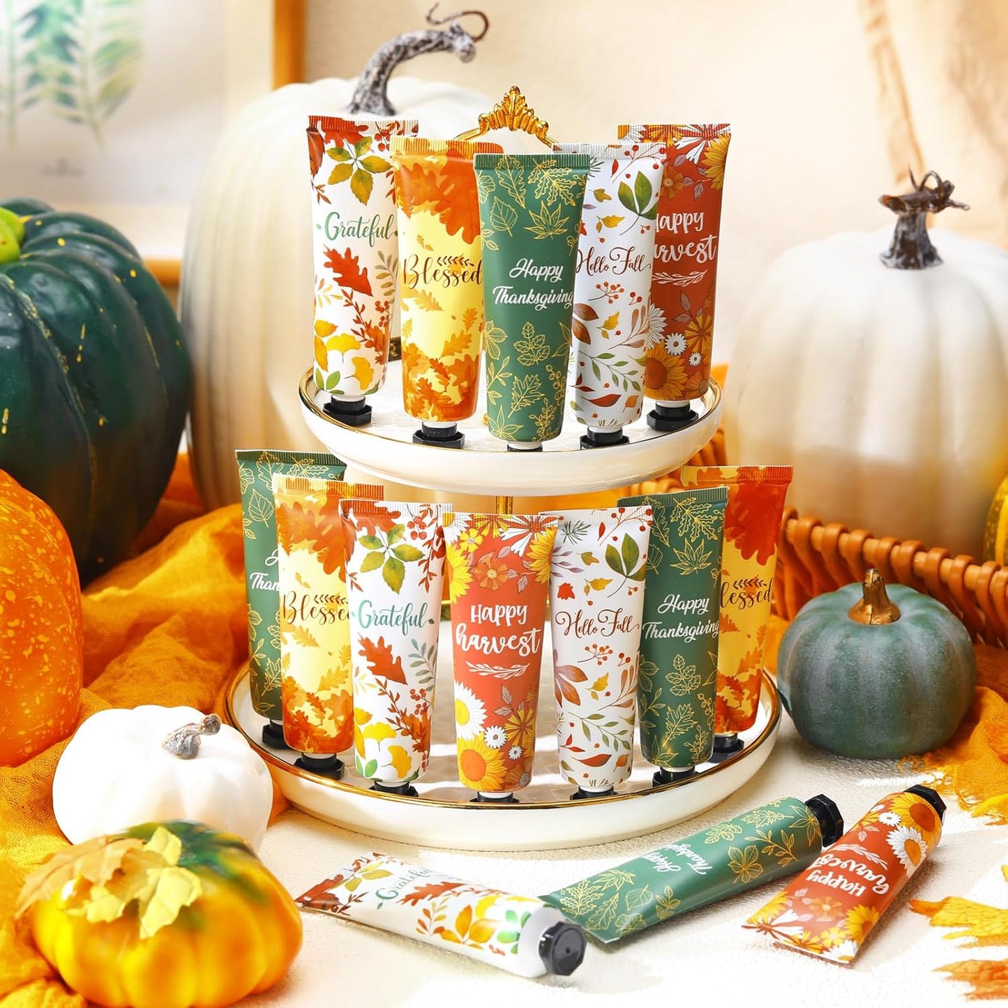 40 Pcs Thanksgiving Fall Hand Lotion Gifts Bulk for Women Maple Leaves Hand Cream 30ml Natural Botanical Fragrance Mini Lotion for Chapped Hands Travel Thanksgiving Autumn Party Supplies