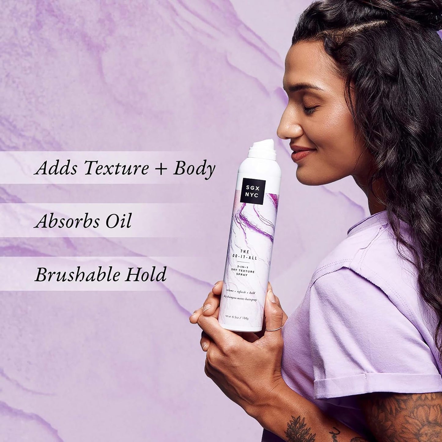 SGX NYC The Do It All 3-in-1 Dry Texture Spray - Versatile Dry Shampoo and Texture Spray for Refreshed Hair - Volumizing Hair Products - 2 pc