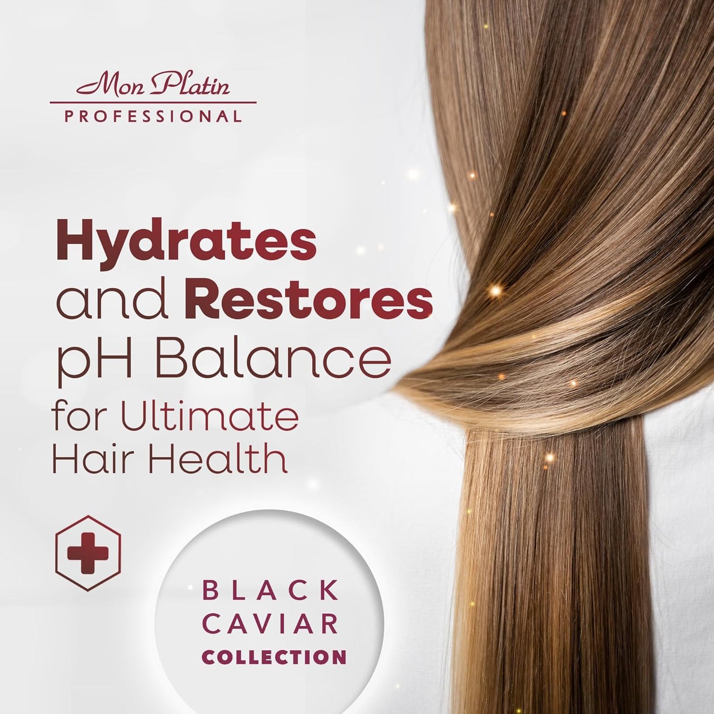 Mon Platin Professional Hair Conditioning Mask, Black Caviar Total Repair, 500ML, For Straightened Hair, Intensive Recovery, Deep Conditioning, SLS/Salt Free