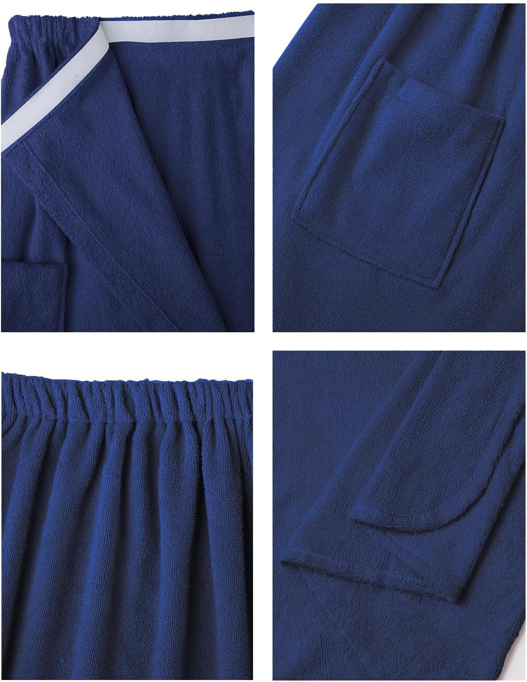 SIORO Women Bath Towel Wrap Robe, Soft Cotton Terry Spa Cloth, Plush Adjustable Closure for Shower, Travel, Pool, Gym