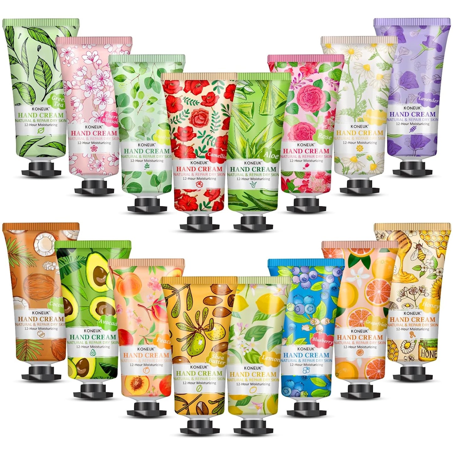 16 Pack Hand Cream Gifts Set, Bulk Hand Lotion Travel Size for Dry Cracked Hands, Hand Cream for Stocking Stuffers, Employee Appreciation Gifts, Christmas Gifts and Bridal Shower Gifts