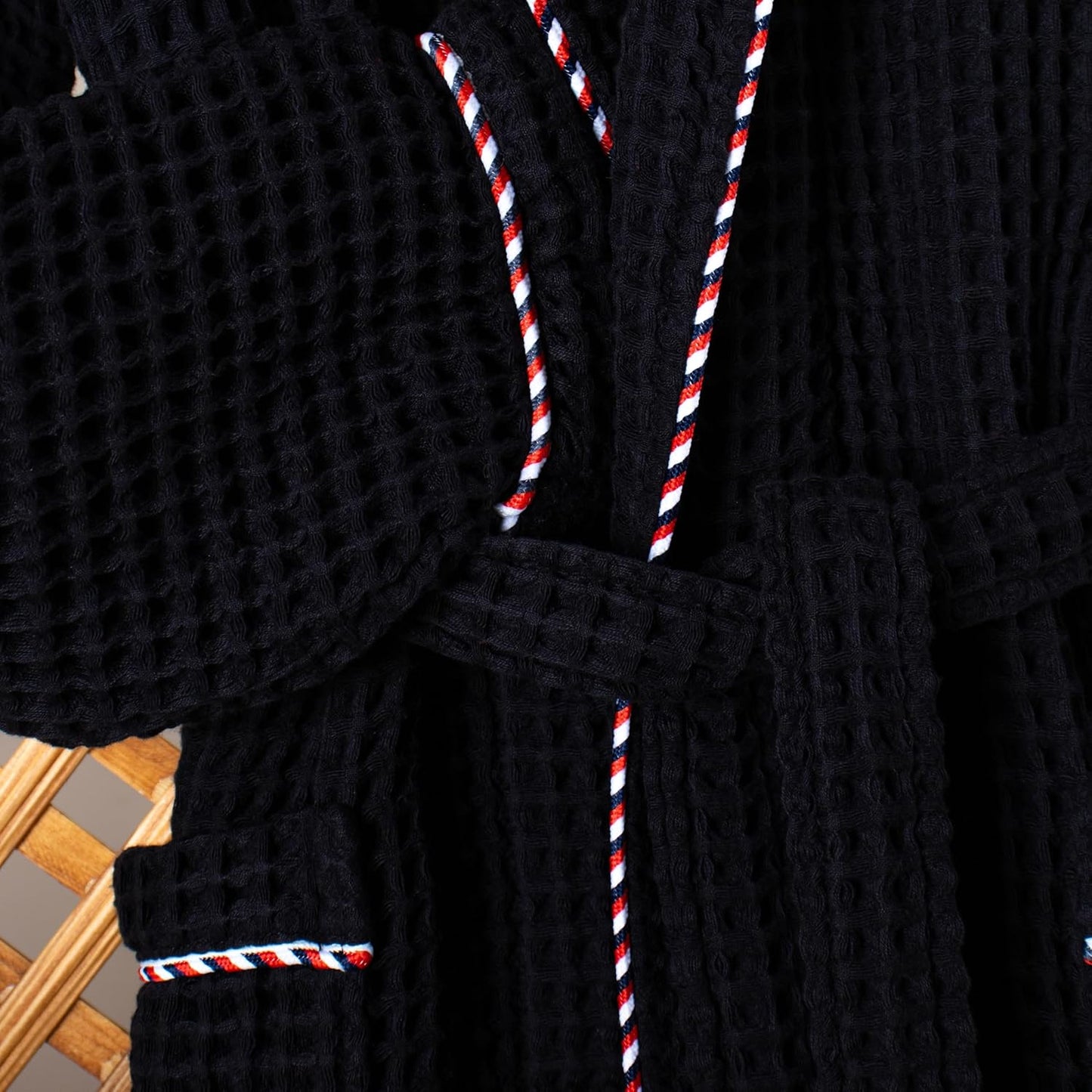 PÜSKÜL - Elegant Waffle Robe Unisex, Luxury Organic 100% Turkish Cotton Waffle Bathrobes for Women's & Men's