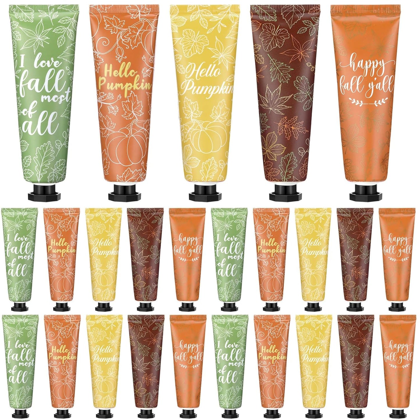 20 Pcs Thanksgiving Fall Hand Cream Bulk, Mini Pumpkin Lotion, 30ml Natural Botanical Fragrance Fall Lotion for Chapped Hands, Thanksgiving Favors, Employee Gifts, Baby Shower, Travel, Work, Team