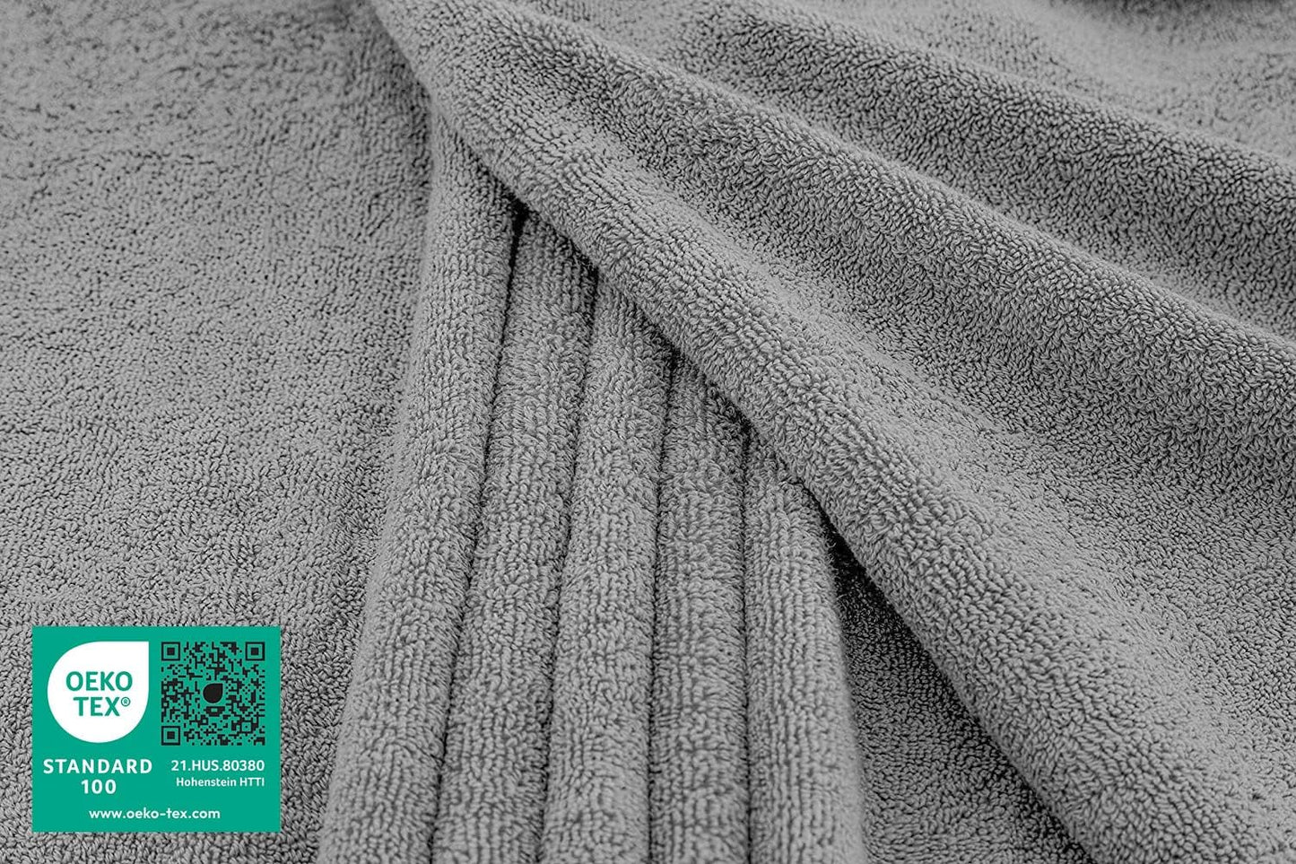 American Soft Linen Oversized Bath Sheet 40x80 Extra Large for Bathroom, 600 GSM 100% Cotton Turkish Jumbo Bathsheet Towels for Adults, Light Grey Bath Sheet