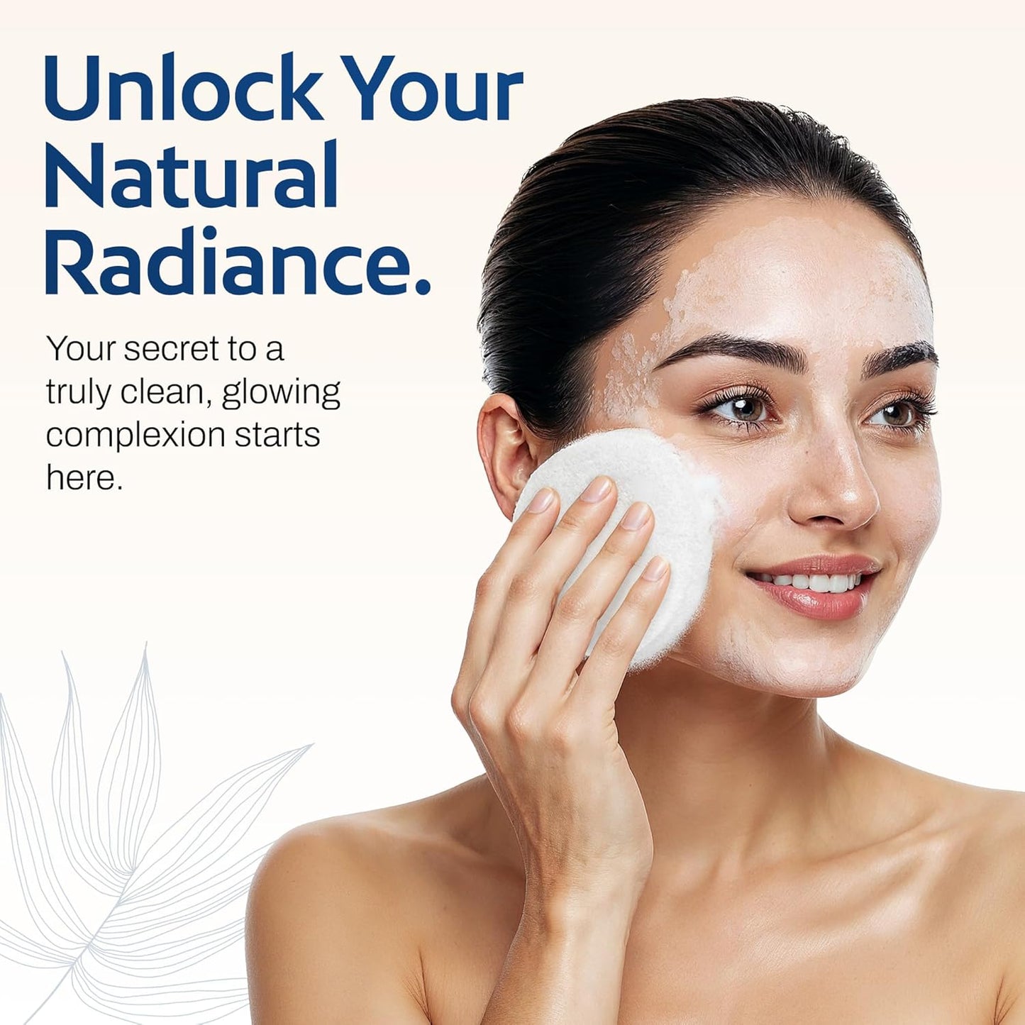 HartFelt Round Face Scrubber for Women | Reusable Facial Sponges for Daily Cleansing | Facial Exfoliating Pads for Removing Dead Skin, Dirt & Makeup | Use with Favorite Cream | Made in USA - 4 Count