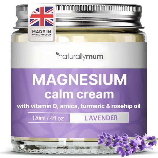 Magnesium Cream with Vitamin D3 [4 Fl Oz] - Magnesium and VIT D Lotion - Turmeric & Arnica Calm Cream - Magnesium and VIT D3 - Lavender