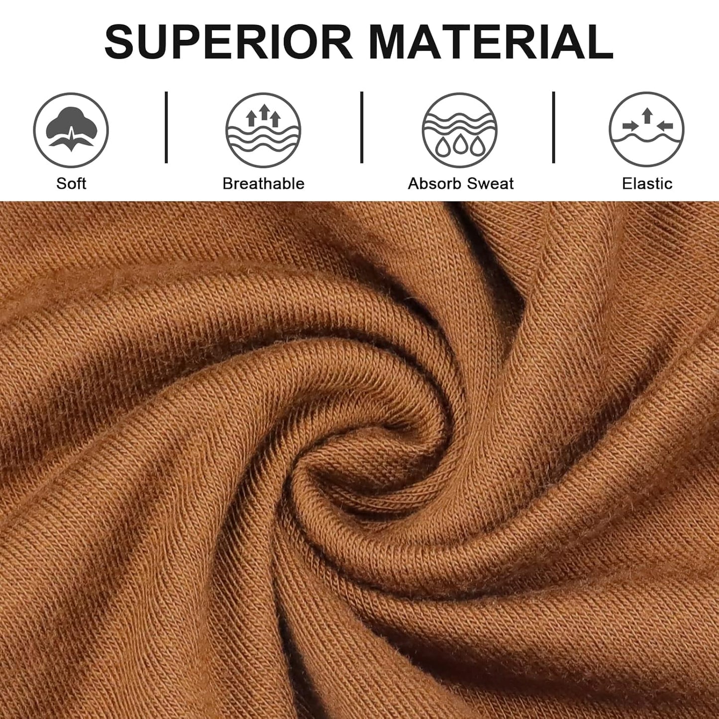 Wide Headbands for Women Knotted No Slip Head Bands Soft Turban Headband Hair Accessories Boho African Solid Color Head Wraps for Women Yoga Workout Pack of 6(Classic)