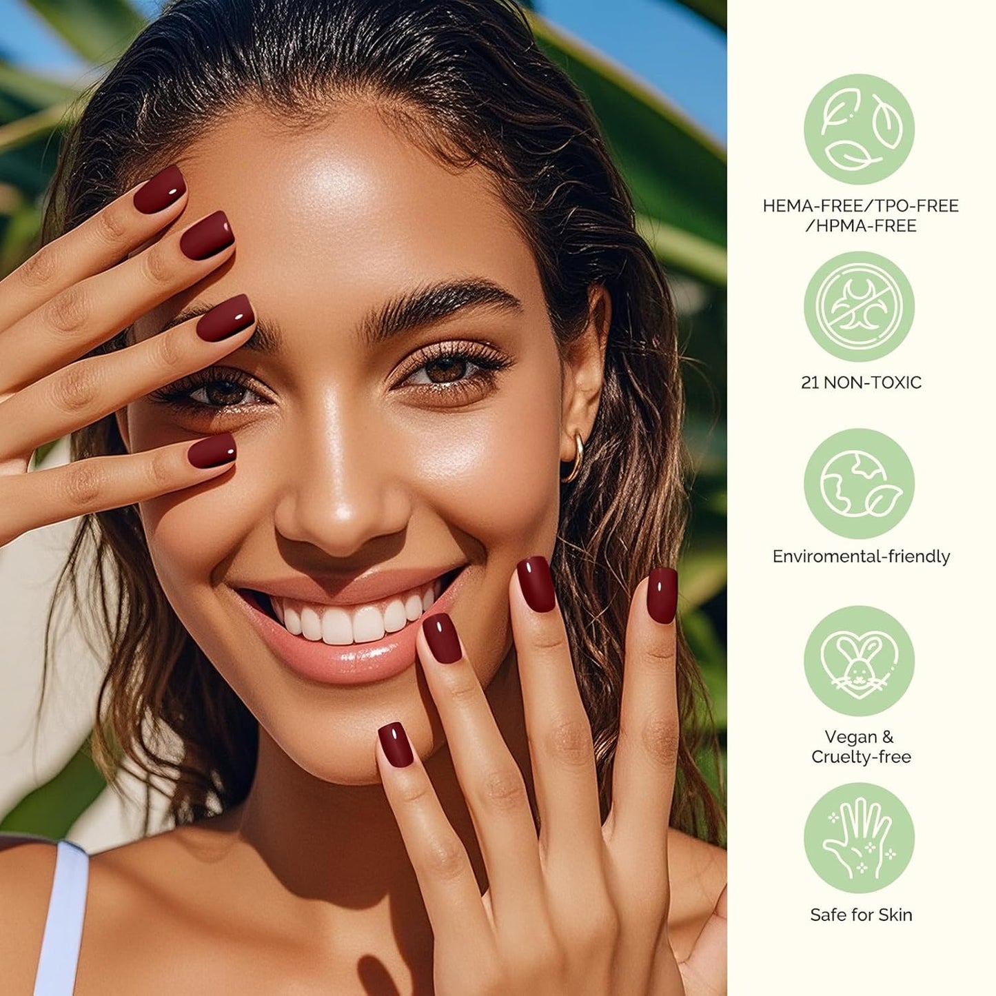 MelodySusie Plant Based Gel Nail Polish Set,Autumn and Winter Dark Colors,Hema Free,Soak Off UV LED Gel Polish Nail Art Manicure Salon DIY at Home 8Pcs 10ml/0.34 fl oz