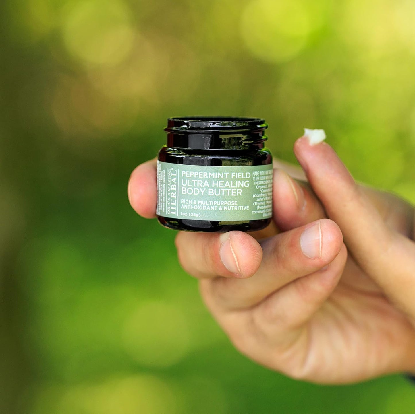 Ultra Healing Body Butter, Intensive Moisturizer For Dry Skin, Spearmint & Bergamot Essential Oil, Ora’s Amazing Herbal, 1 oz, Peppermint Field Scent