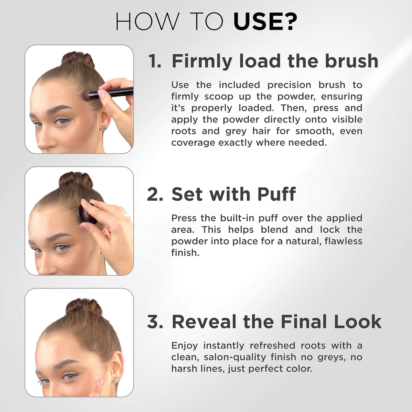 THICK FIBER Root Touch Up & Hairline Powder with Brush (LARGE 10g) – Covers Grey Roots, Thinning Hair & Bald Spots – Sweat & Water Resistant Hair Concealer for Women & Men (Medium Golden Brown)