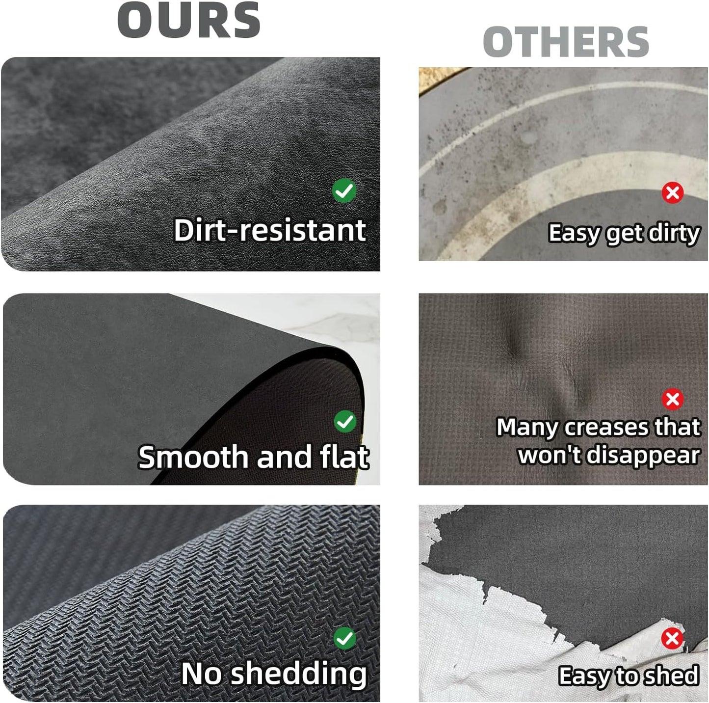 Bath Mat, Bathroom Rugs Non Slip Washable Thin Absorbent Quick Dry Bath Mat Fits Under Door Bathroom Floor Mat Perfect for Bath, Shower, or Sink 24"x70" Dark Grey