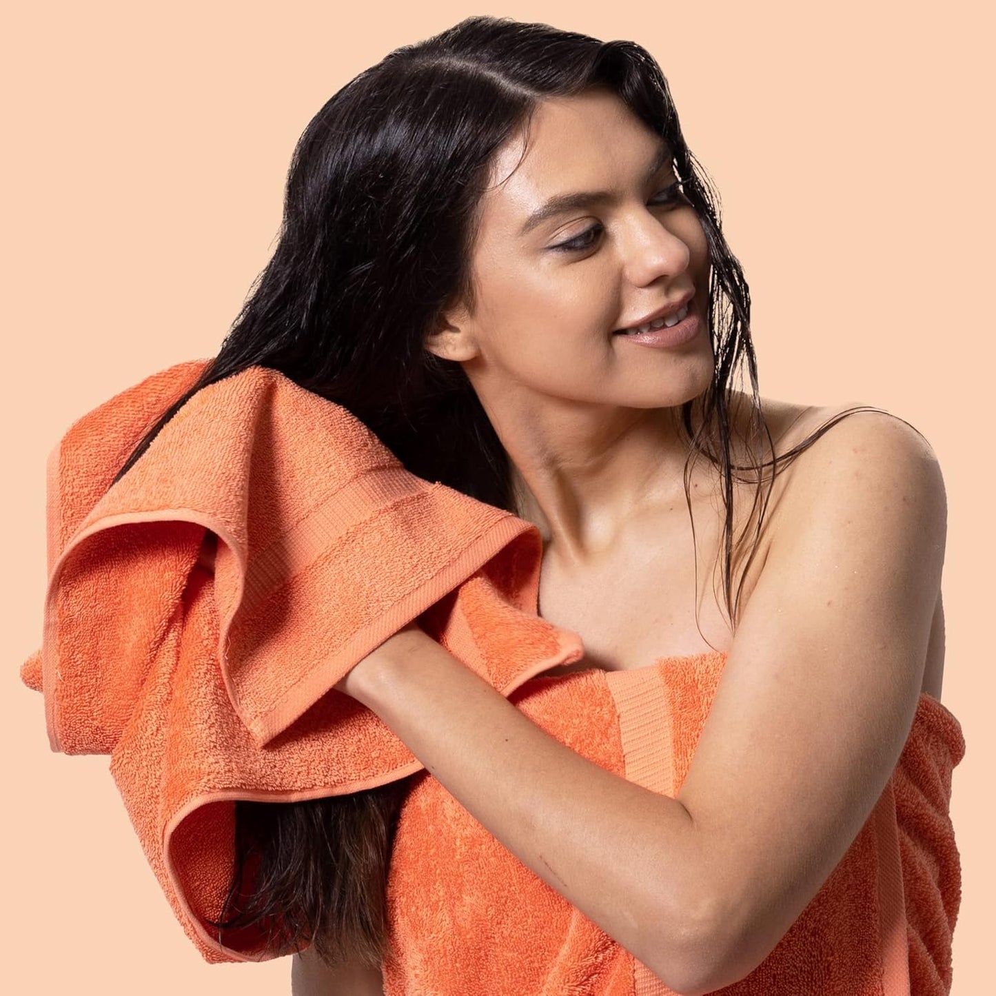 Chakir Turkish Linens | Hotel & Spa Quality 100% Cotton Premium Turkish Towels | Soft & Absorbent (6-Piece Hand Towels, Coral)