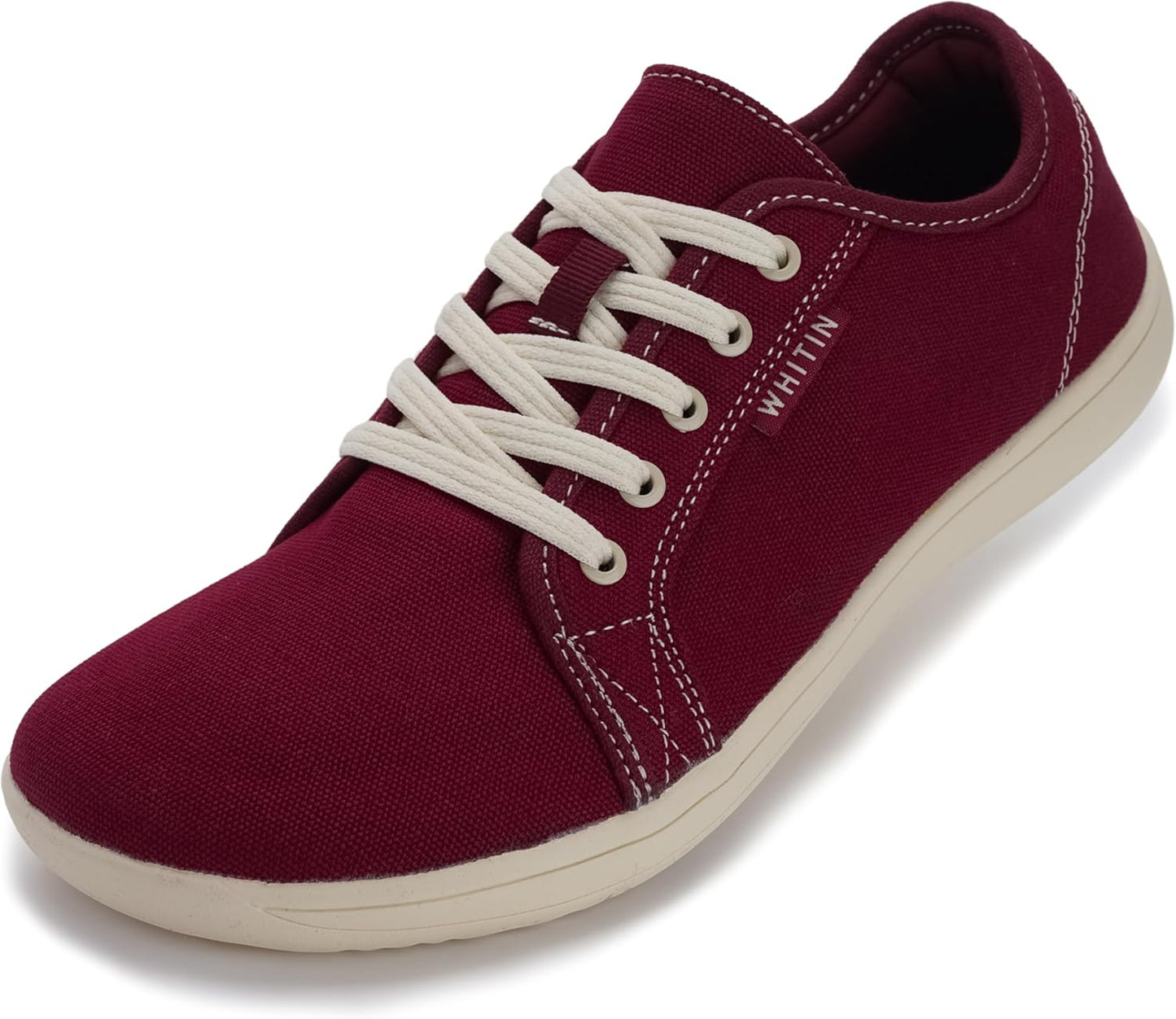 WHITIN Women's Canvas Barefoot Shoes | Wide Width Minimalist Sneakers | Classic Fit Low Top