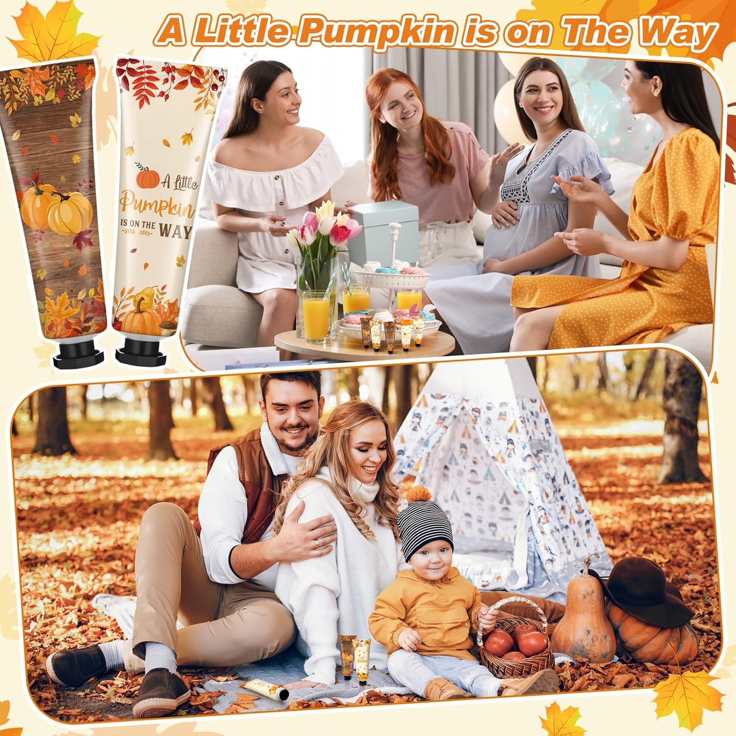 60 Pcs Fall Baby Shower Hand Cream Bulk Hand Cream Gifts a Little Pumpkin Baby Shower Party Favors for Guests Travel Size Lotion Autumn Thanksgiving Wedding Birthday Party Supplies