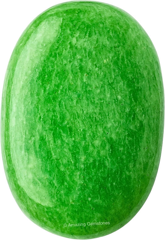 Amazing Gemstone Green Strawberry Quartz Crystals and Healing Stones - Large Palm Stone Crystals Piedra - Crystal for Good Luck, Positive Energy, Meditation - Unique Stocking Stuffers Gifts for Women