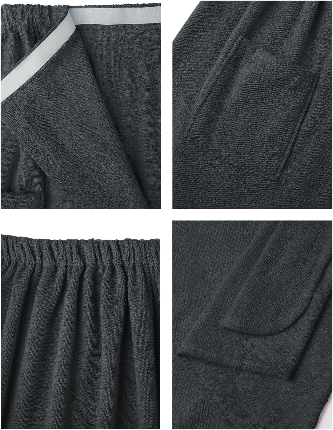 SIORO Women Bath Towel Wrap Robe, Soft Cotton Terry Spa Cloth, Plush Adjustable Closure for Shower, Travel, Pool, Gym