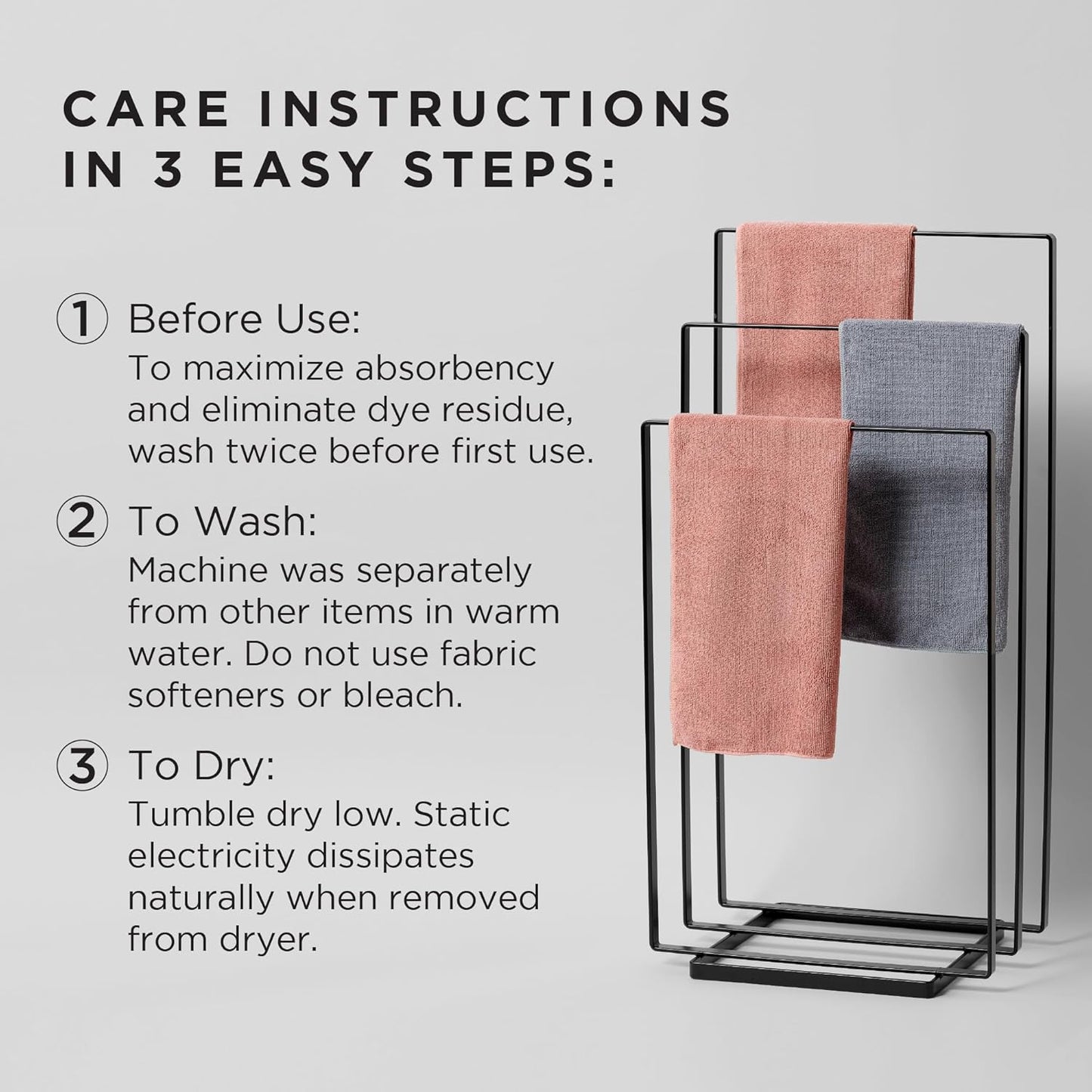 Fromm Softees Microfiber Salon Hair Towels for Hairstylists, Barbers, Spa, Gym in Grey, 16" by 29", 10 count Perfect Hair Care Towel for Drying Curly, Long, Wavy Hair