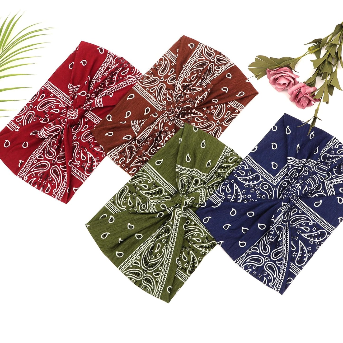 DRESHOW 8 Pack Bow Headbands of Solid Color for Women’s Hair Non Slip Wide Vintage Head Wraps Knotted Cute Hair Band Accessories