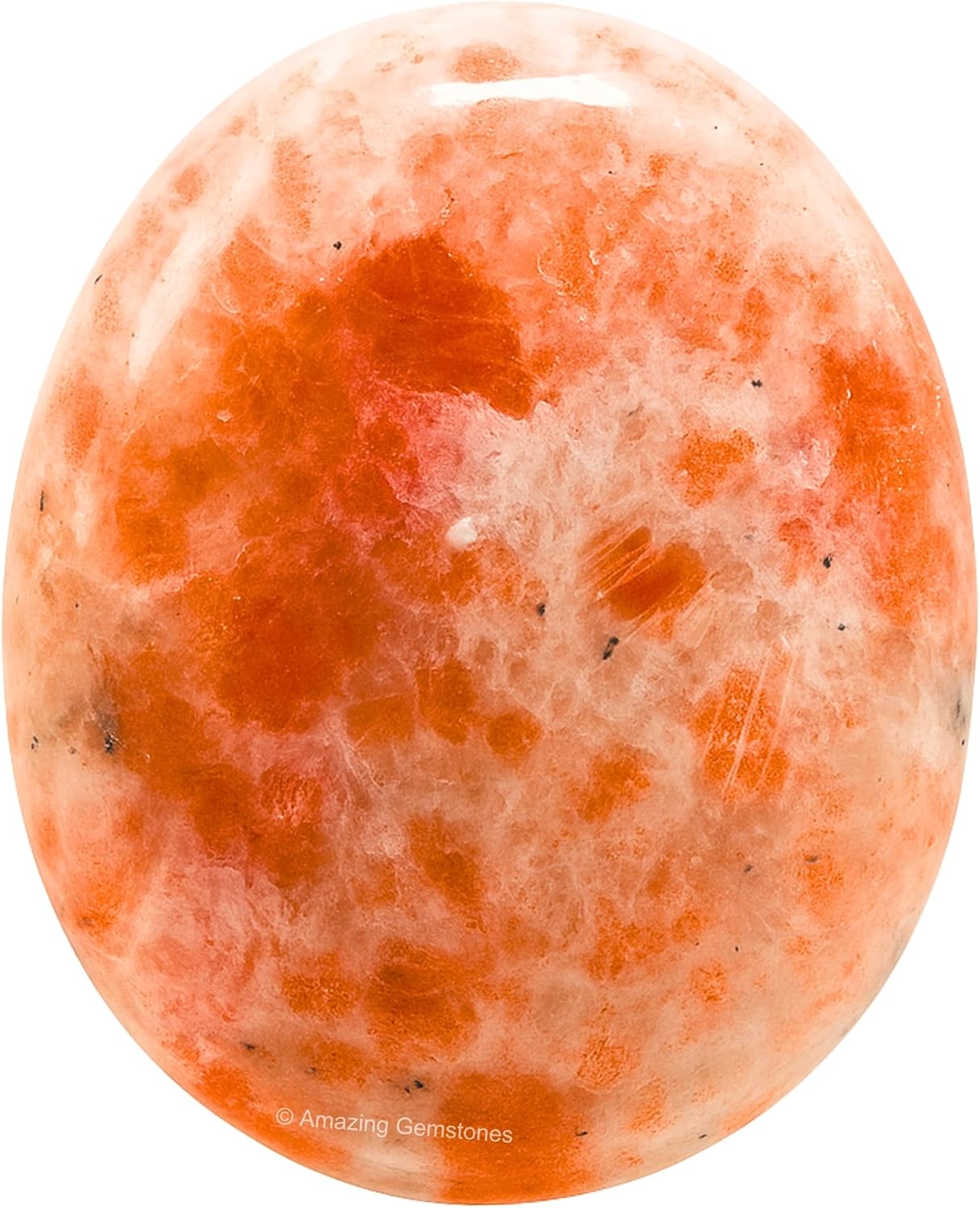 Amazing Gemstone Sunstone Crystals and Healing Stones - Extra Large Palm Stone Crystals Piedra - Crystal for Good Luck, Balanced Positive Energy, Meditation - Unique Stocking Stuffers, Gifts for Women