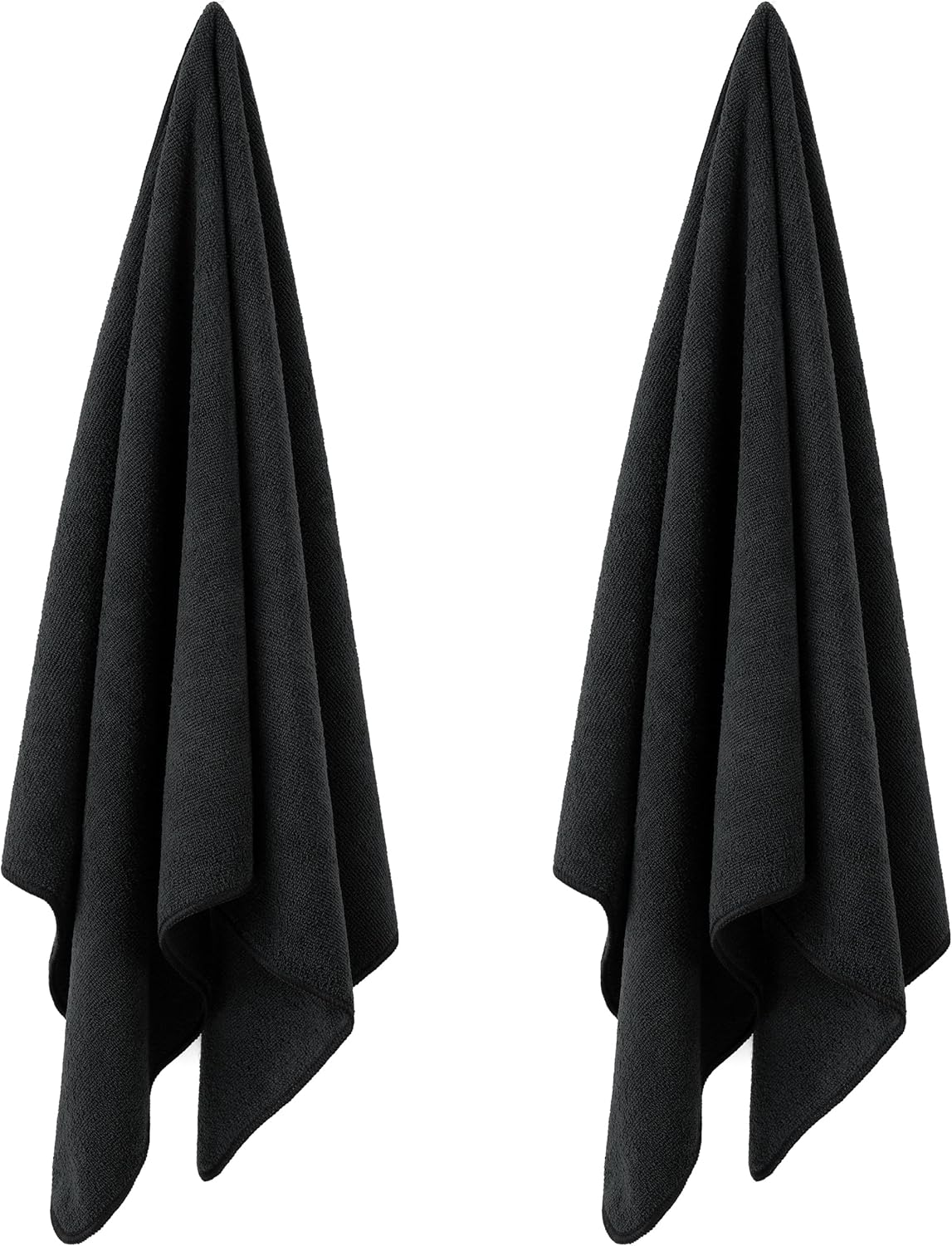 POLYTE Professional Quick Dry Lint Free Microfiber Hair Drying Salon Towel, 20 x 40 in, 2 Pack