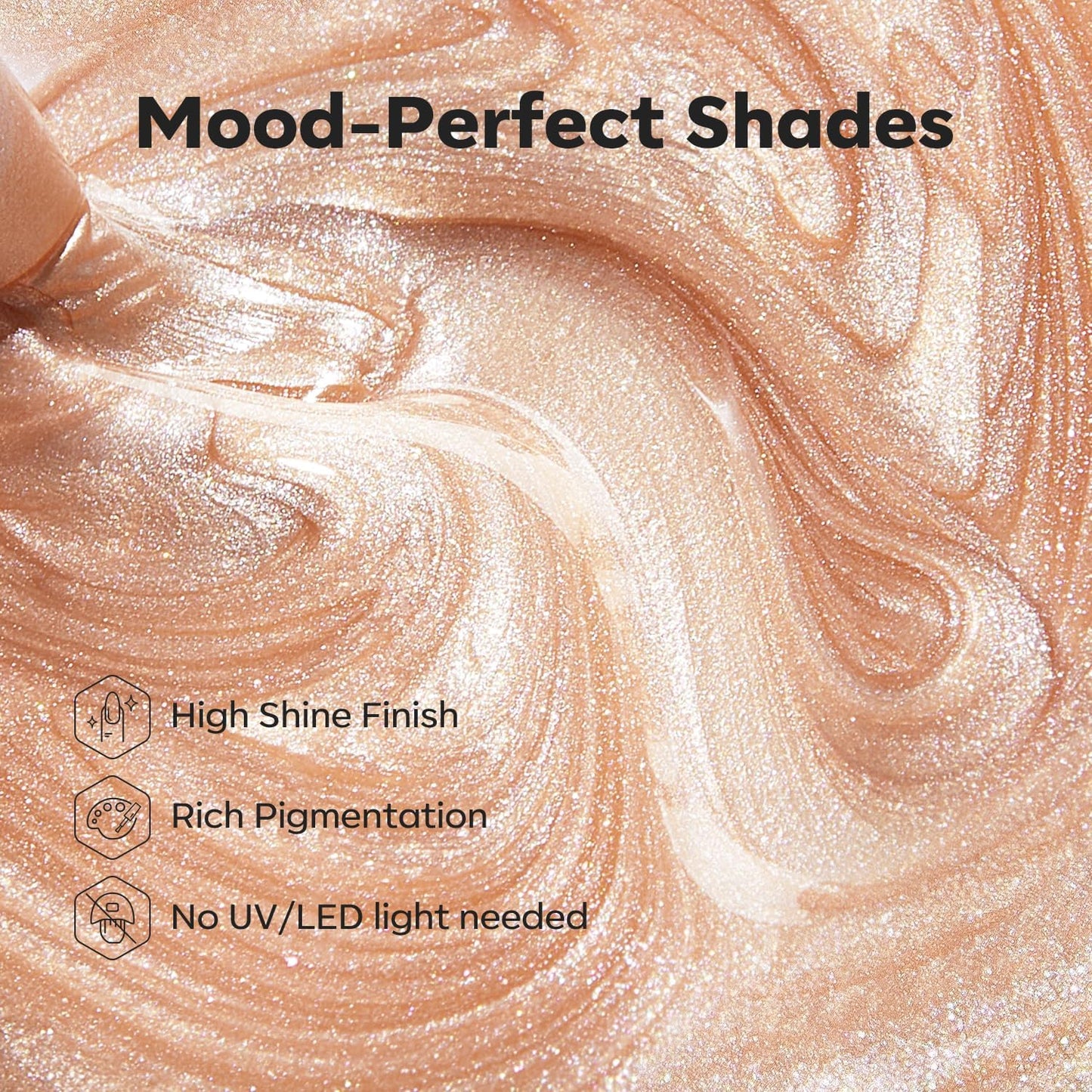 modelones Bronze Brown Nail Polish, 15 ml Metallic Brown Glitter Quick Dry Nail Lacquer Strengthener Long Last Shine Fingernail Toe Nail Art DIY Home Travel Manicure Gift for Women Girls 0.5 Fl Oz