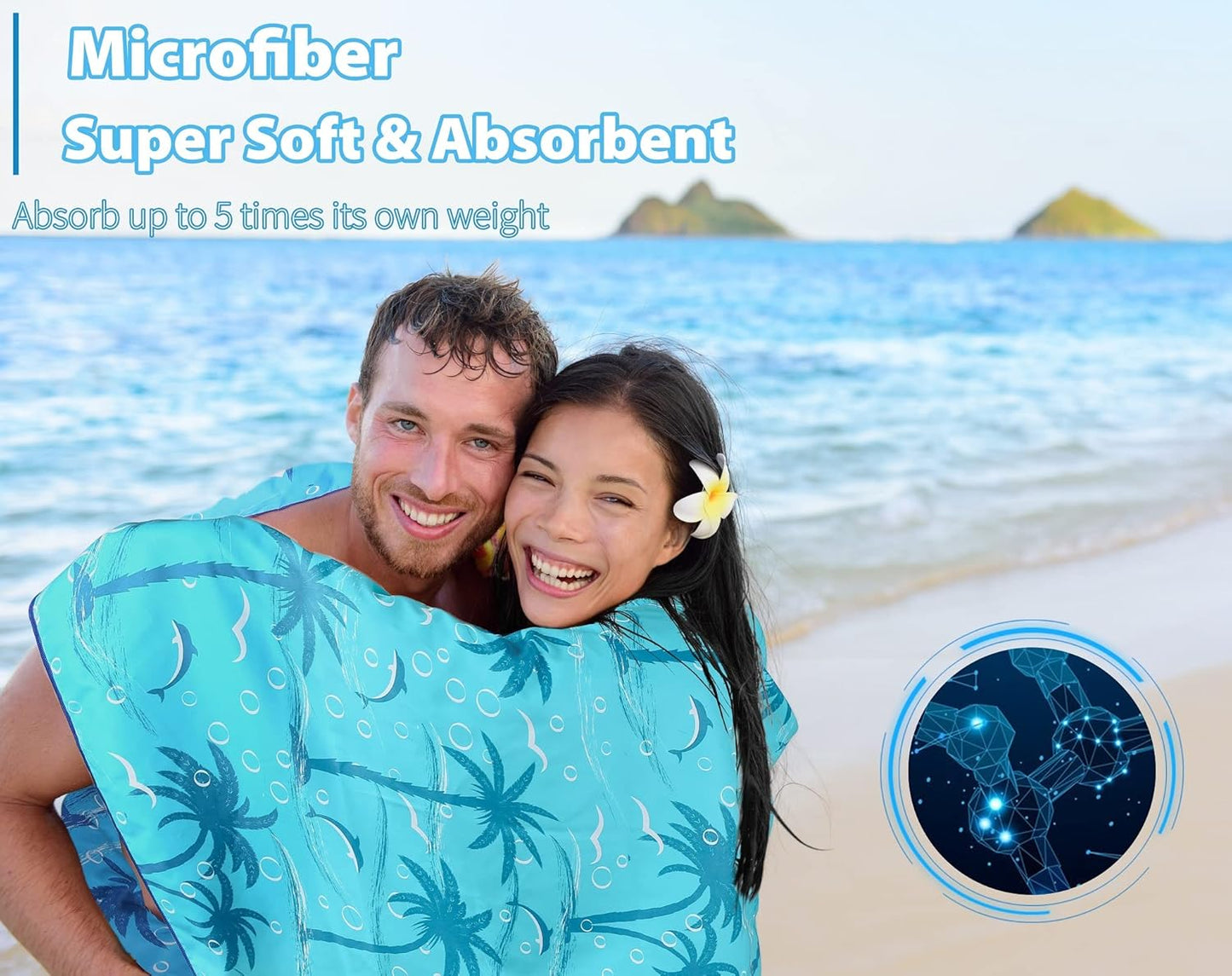 6 Pack Microfiber Oversized Lightweight Beach Towel 71"x32" Extra Thin Large Sand Free Towels Travel Swim Pool Yoga Gym for Adults Women Men Beach Essentials Accessories Vacation Gift