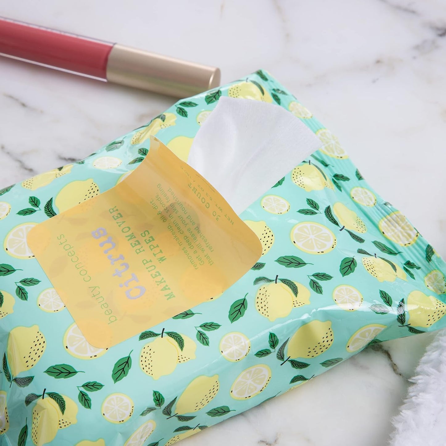 Beauty Concepts Facial Wipe Set - Packs of Face Wipes, Makeup Removing Wipes, Pomegranate, Citrus, Pineapple, and Orange Face