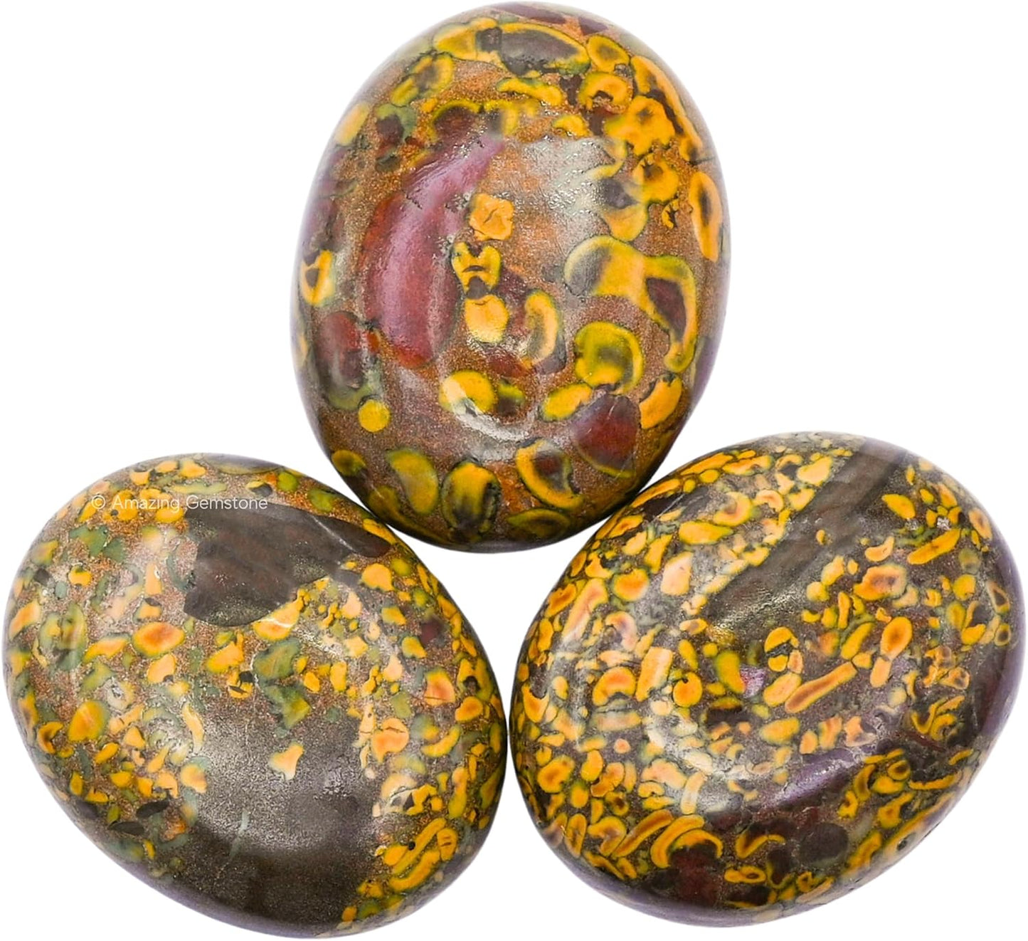Amazing Gemstone Fruit Jasper Palm Stone - Healing Crystal