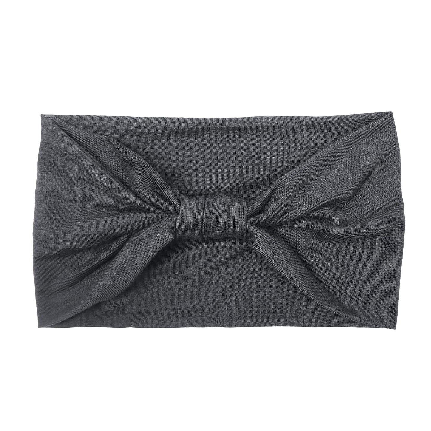 Wide Headbands for Women Black Stylish Head Wraps Boho Thick Hairbands Large African Sport Yoga Turban Headband Hair Accessories (Pack of 4)