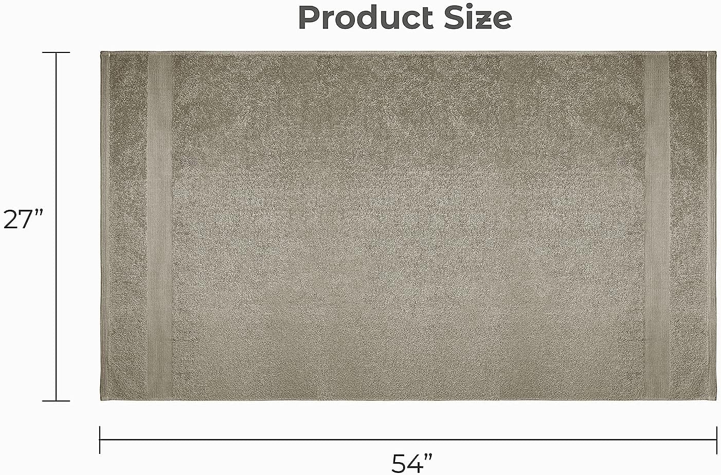 Softolle Luxury Bath Towels Set of 4 (27” x 54”) | Towels for Bathroom | Super Soft | Highly Absorbent Towels for Home, Spa, Gym (Taupe)