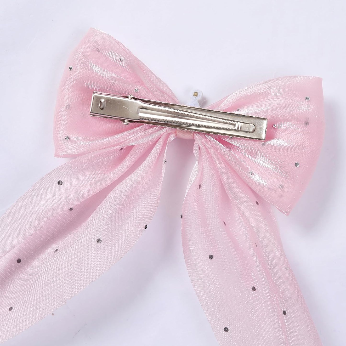 Elegant Hair Bow Set Sweet Styles with Crystal and Pearl Accents Fashion Hair Clips for Girls (Pink/Sliver/Black)
