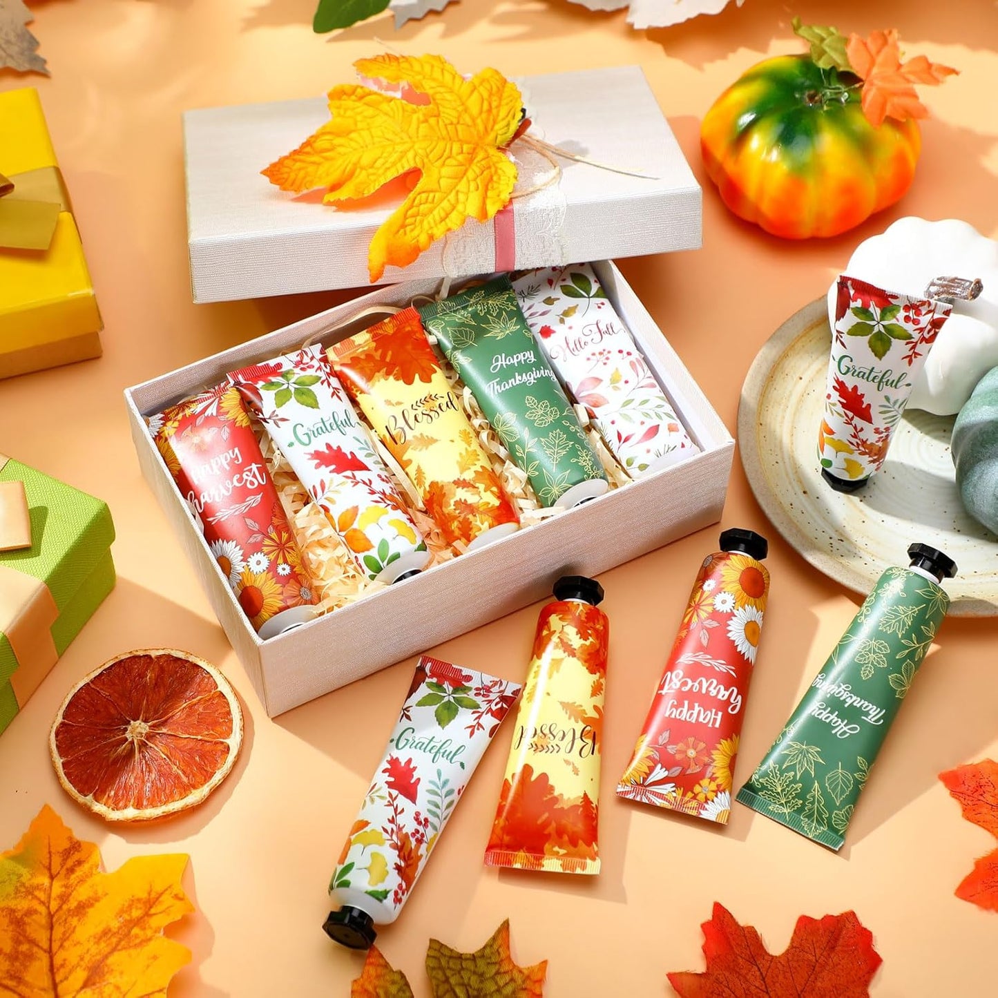 20 Pcs Thanksgiving Fall Hand Lotion Gifts Bulk for Women Maple Leaves Hand Cream 30ml Natural Botanical Fragrance Mini Lotion for Chapped Hands Travel Thanksgiving Autumn Party Supplies