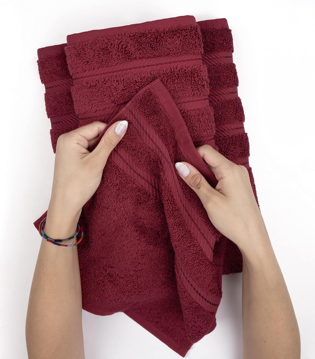 American Soft Linen 35x70 Jumbo Large Bath Towels, 600 GSM 100% Cotton Turkish Bath Sheet, Oversized Luxury Bath Towels for Bathroom Beach and Pool, Bordeaux