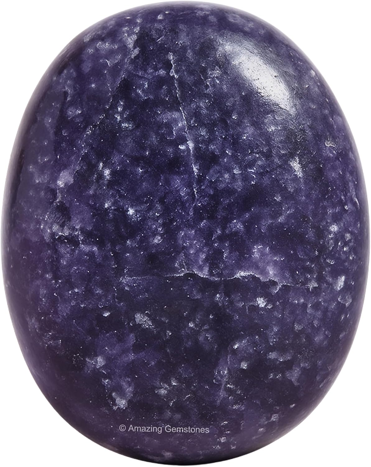 Amazing Gemstone Lepidolite Crystals and Healing Stones - Large Palm Stone Crystals Piedra - Crystal for Good Luck, Balanced Positive Energy, Meditation - Unique Stocking Stuffers Gifts for Women, Men