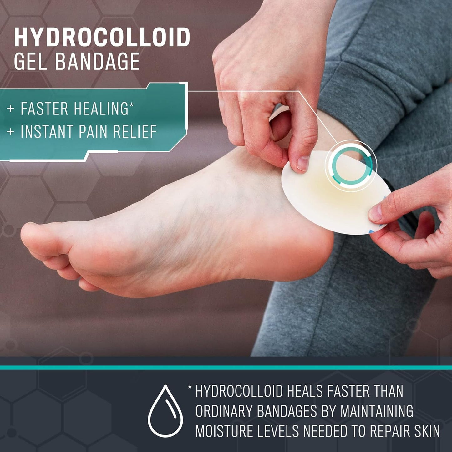 LotFancy Hydrocolloid Bandages, 12 Blister Pads and 12 Acne Patches, Heel Blister Prevention Protection & Healing, Waterproof Seal Gel Blister Cushions for Feet, Toe, Sterile