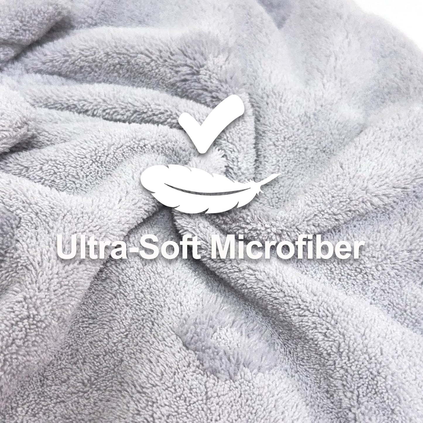 Jseng 3Packs Microfiber Hair Towel for Women - Quick-Drying, Super Absorbent Hair Wrap with Bow Design, Soft Hair Towel Turban for Curly Long Wet Hair