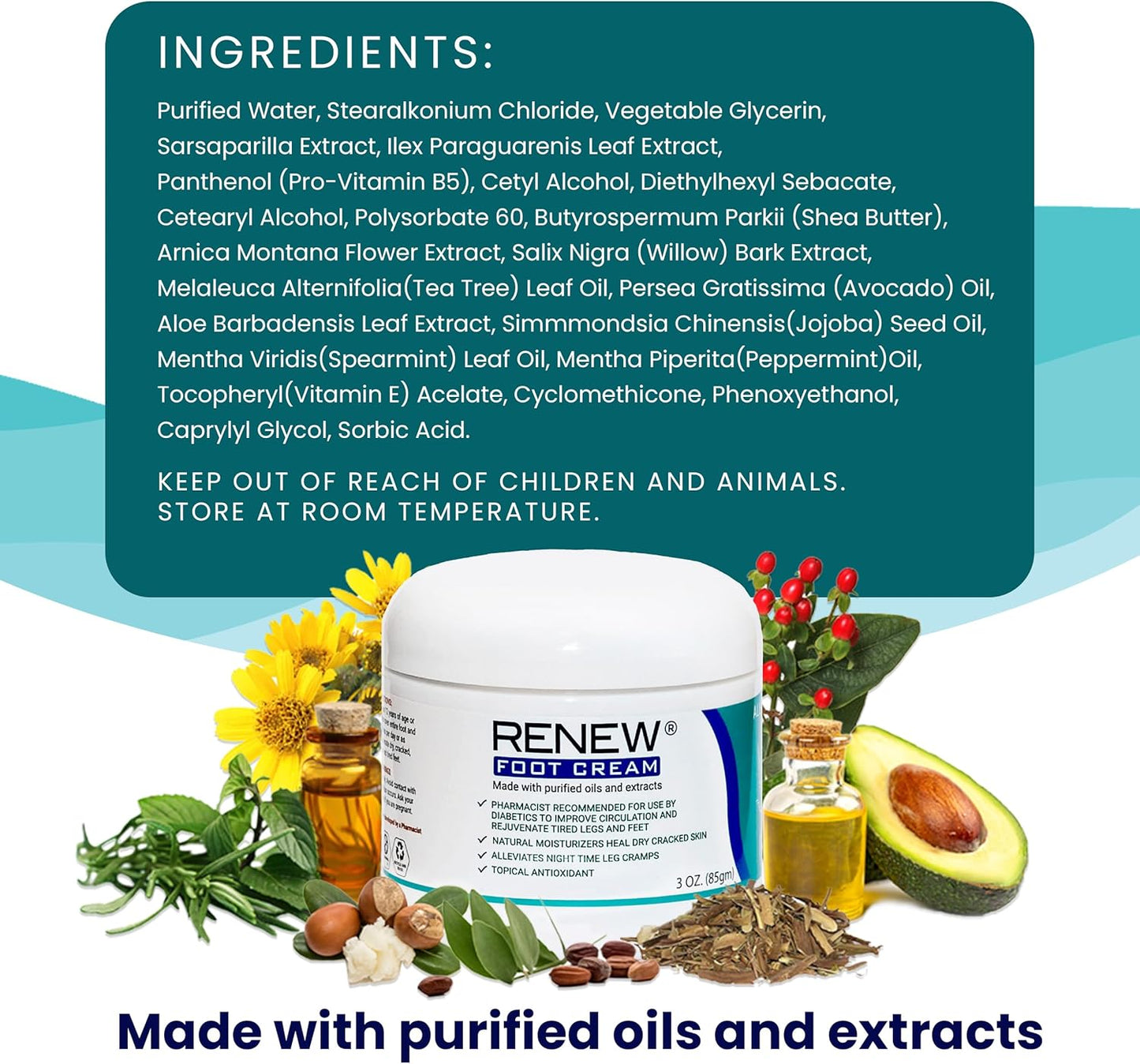 KPW Laboratories for Dry Cracked Heels - All-Natural Foot Care for Women and Men, Hydrating Foot Cream for Dry Feet to Promote Circulation