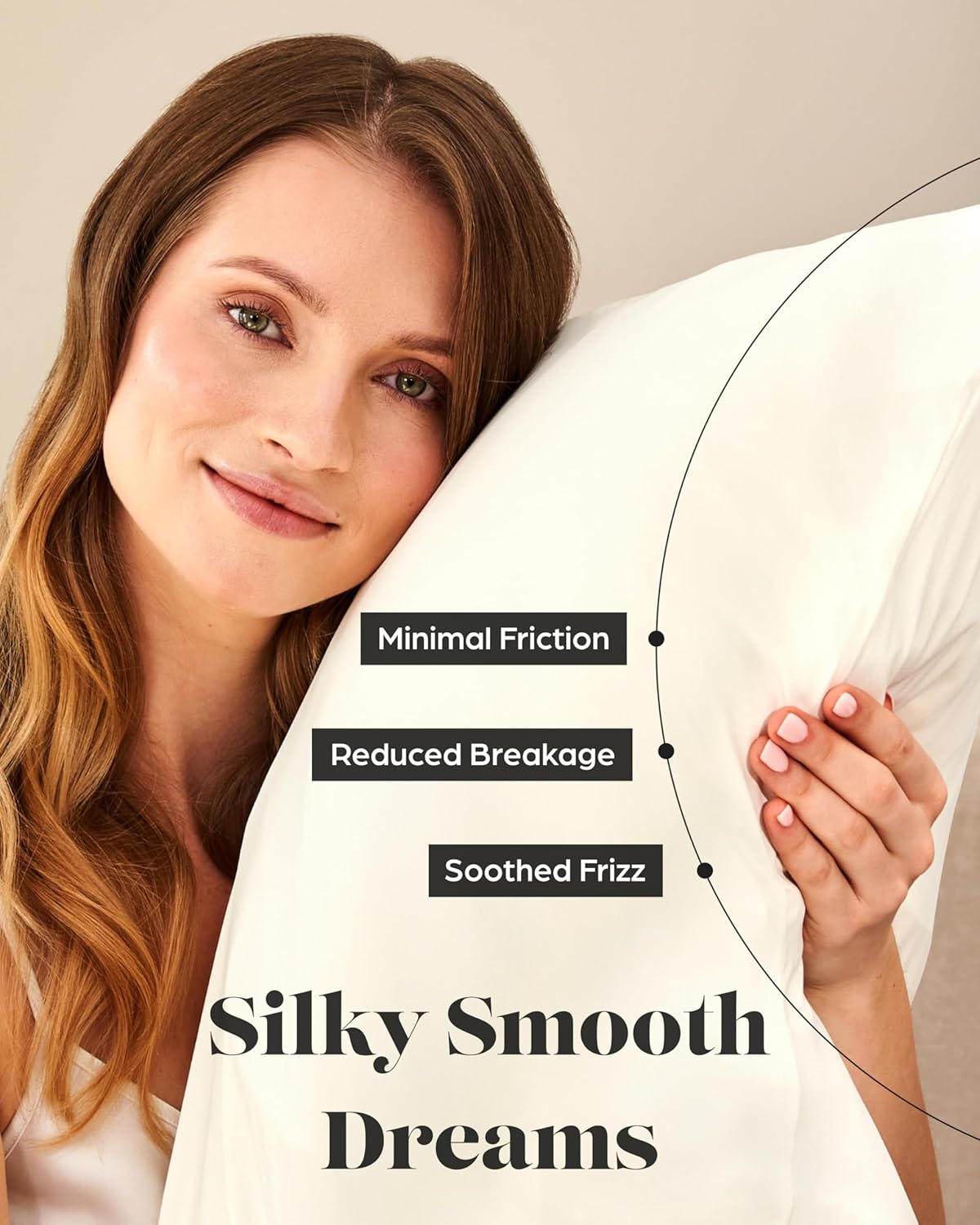 Lavish Comforts® Cooling Pillow Cases for Hot Sleepers – Silver-Infused Smart Fabric, Hypoallergenic, Zippered Pillow Covers for Acne, Frizz & Night Sweats – Ivory, 20x30 Inches (Set of 2)