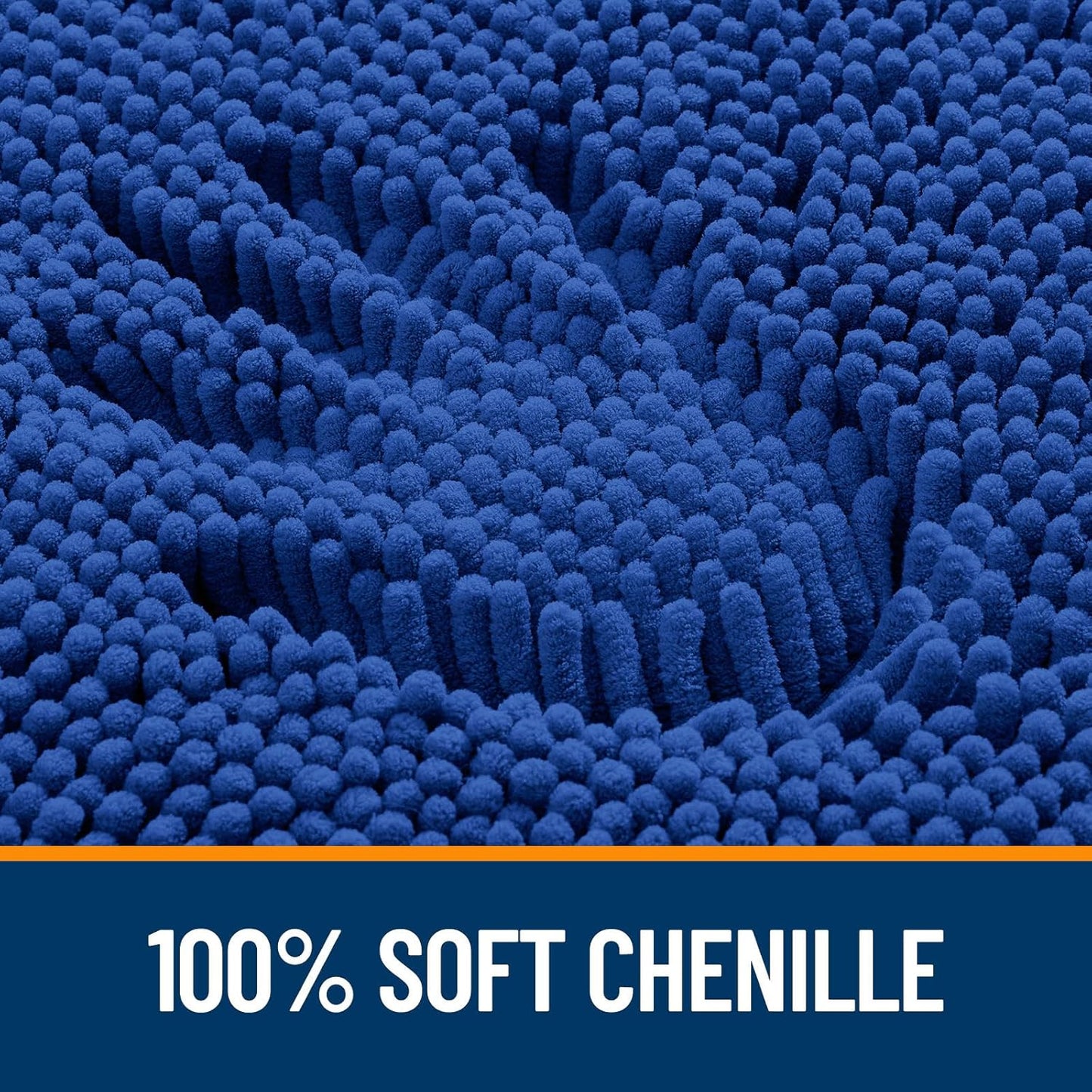 OLANLY Bathroom Rugs 59x20, Extra Soft Absorbent Chenille Bath Rugs, Rubber Backing Quick Dry, Machine Washable Bath Mats for Bathroom Floor, Tub and Shower, Home Decor Accessories, Royal Blue