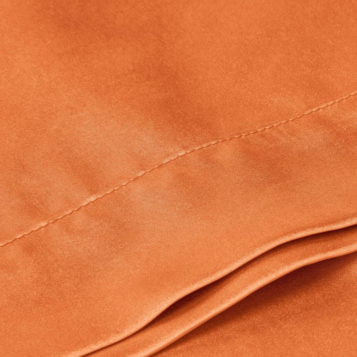 BEDELITE Satin Body Pillow Cover, Super Soft and Cooling Body Pillow Pillowcase for Hair and Skin, Breathable Silky Full Long Pillowcase Cover(20"x54", Burnt Orange)